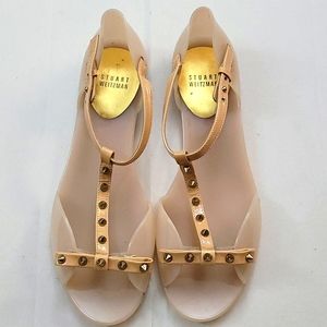 Stuart Weitzman studded jelly sandal